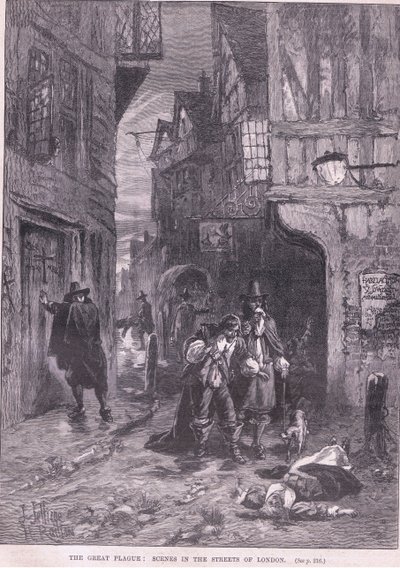 La Gran Plaga: Escenas en las calles de Londres AD 1665 de Herbert Railton